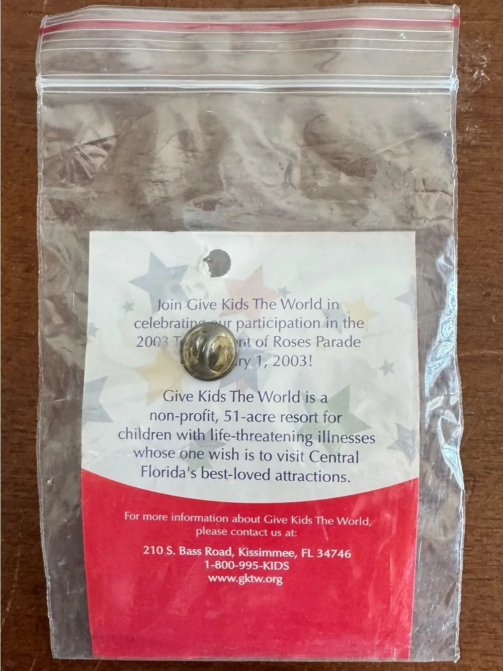 2003 Rose Parade Pin - Red/Yellow
